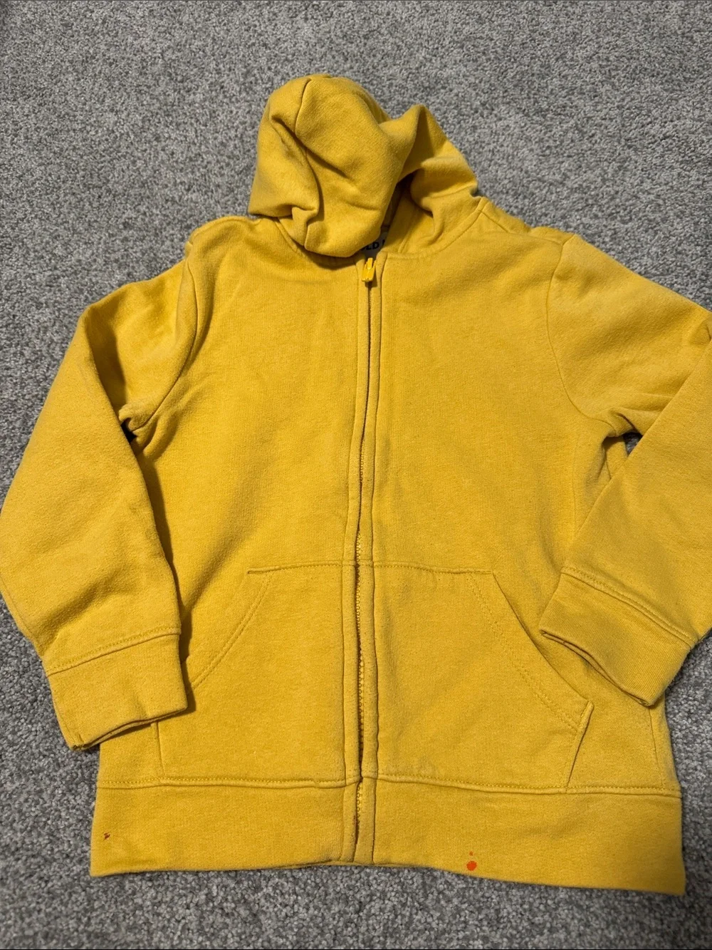 Old Navy Kids Mustard Yellow Zip-Up Hooded Sweatshirt
